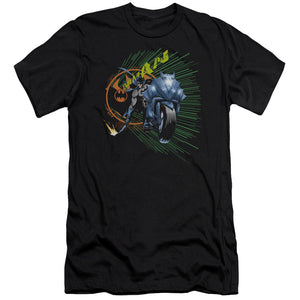AN OFFCIALLY LICENSED BATMAN BATCYCLE MEN'S PREMIUM SLIM FIT T-SHIRT BLACK