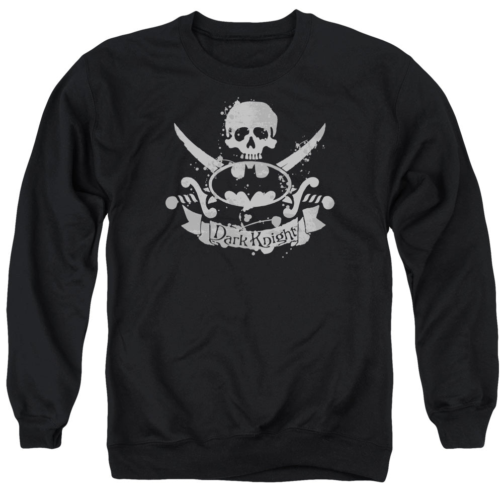 AN OFFCIALLY LICENSED BATMAN DARK PIRATE ADULT UNISEX CREWNECK SWEATSHIRT BLACK