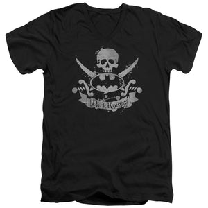 AN OFFCIALLY LICENSED BATMAN DARK PIRATE MEN'S V-NECK T-SHIRT BLACK