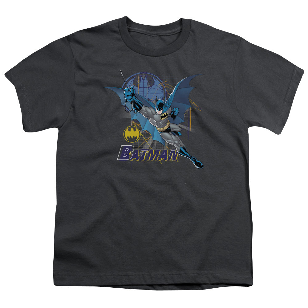 Batman Cape Outstretched Licensed Kid's T-Shirt (Ages 4-7) XS-XL