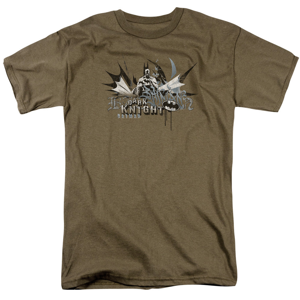 Batman Dark Knight Graffiti Licensed Adult Unisex T-Shirt Regular Fit Tee SM-3X