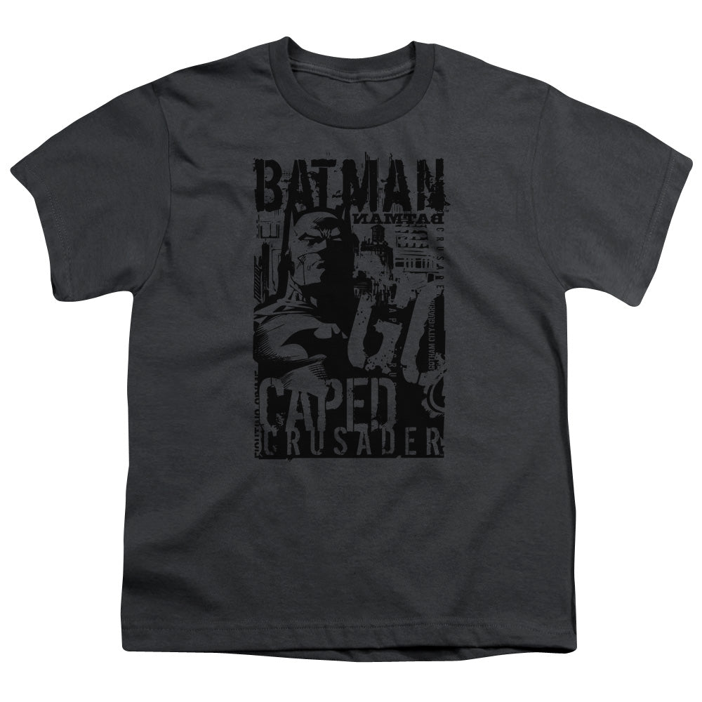 Batman Caped Crusader Licensed Kid's T-Shirt (Ages 4-7) SM-XL