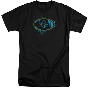 AN OFFCIALLY LICENSED BATMAN EYES IN THE DARKNESS MEN'S TALL FIT T-SHIRT BLACK