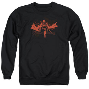 AN OFFCIALLY LICENSED BATMAN GOTHAM KNIGHT ADULT UNISEX CREWNECK SWEATSHIRT BLACK