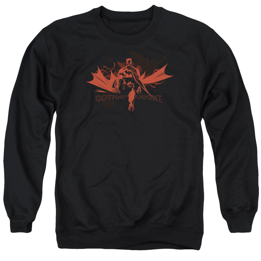 AN OFFCIALLY LICENSED BATMAN GOTHAM KNIGHT ADULT UNISEX CREWNECK SWEATSHIRT BLACK