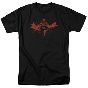 AN OFFCIALLY LICENSED BATMAN GOTHAM KNIGHT MEN'S REGULAR FIT T-SHIRT BLACK