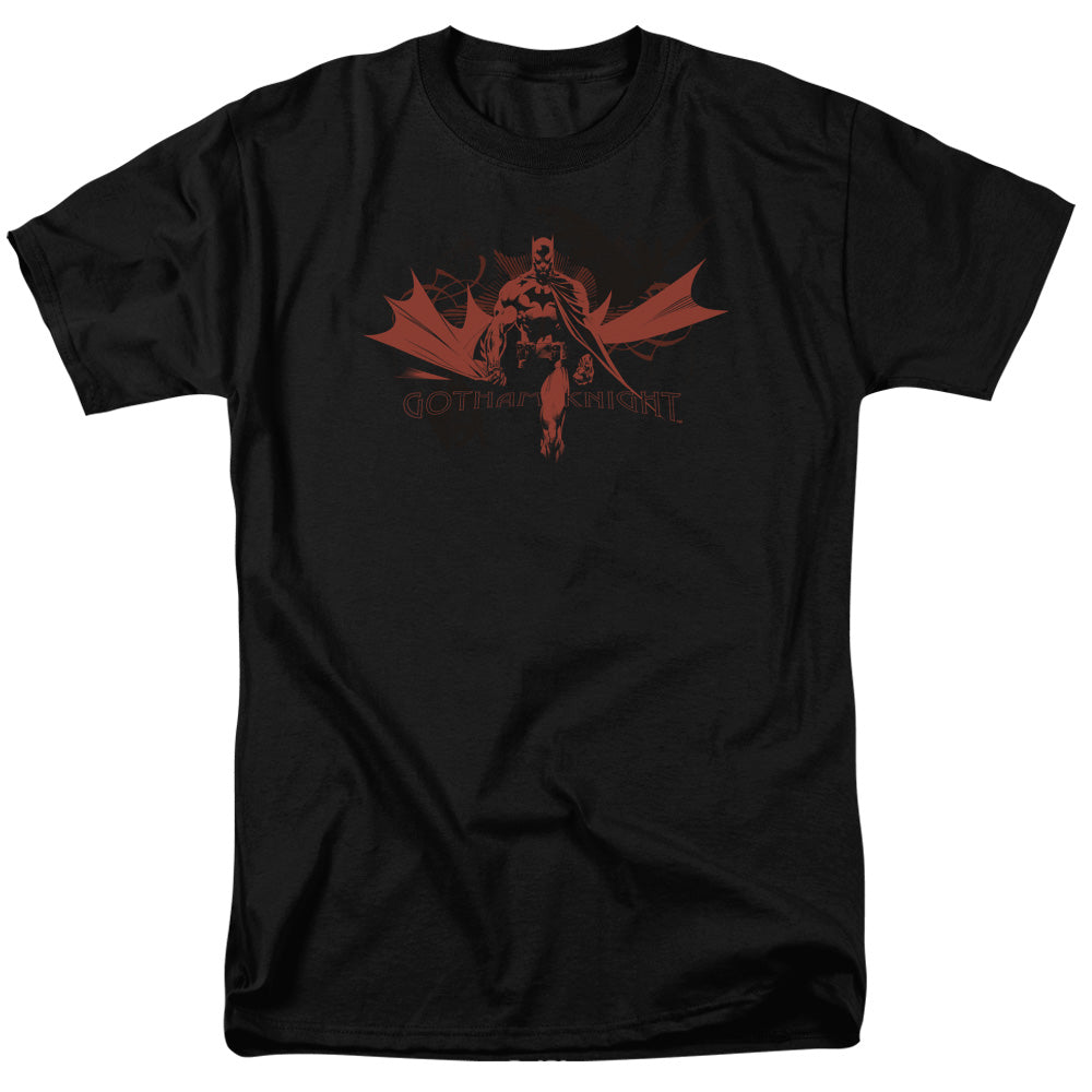 AN OFFCIALLY LICENSED BATMAN GOTHAM KNIGHT MEN'S REGULAR FIT T-SHIRT BLACK