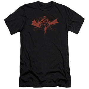 AN OFFCIALLY LICENSED BATMAN GOTHAM KNIGHT MEN'S PREMIUM SLIM FIT T-SHIRT BLACK