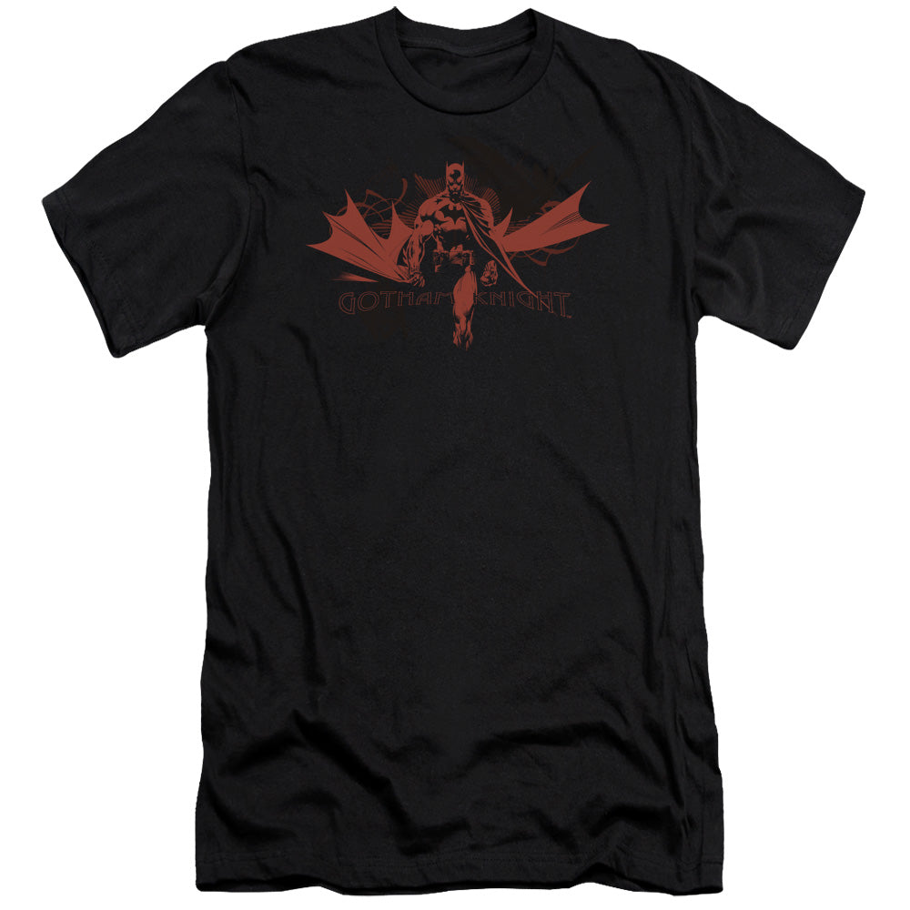 AN OFFCIALLY LICENSED BATMAN GOTHAM KNIGHT MEN'S PREMIUM SLIM FIT T-SHIRT BLACK