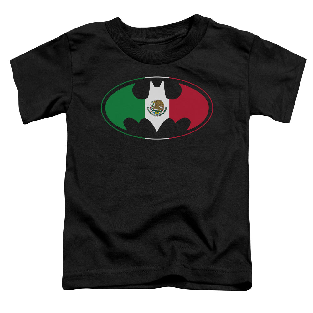 Batman Mexican Flag Shield Licensed Toddler T-Shirt LG
