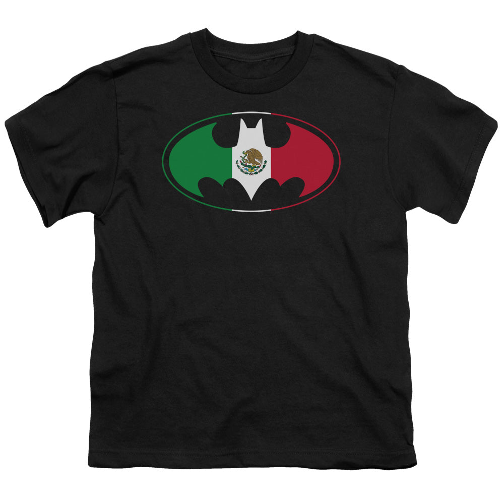 Batman Mexican Flag Shield Licensed Kid's T-Shirt (Ages 4-7) XS-XL