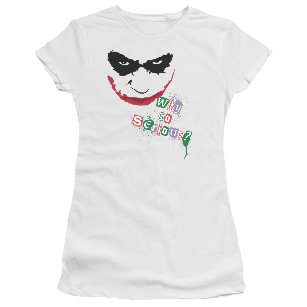 Dark Knight Too Serious Licensed Women's T-Shirt Juniors LG