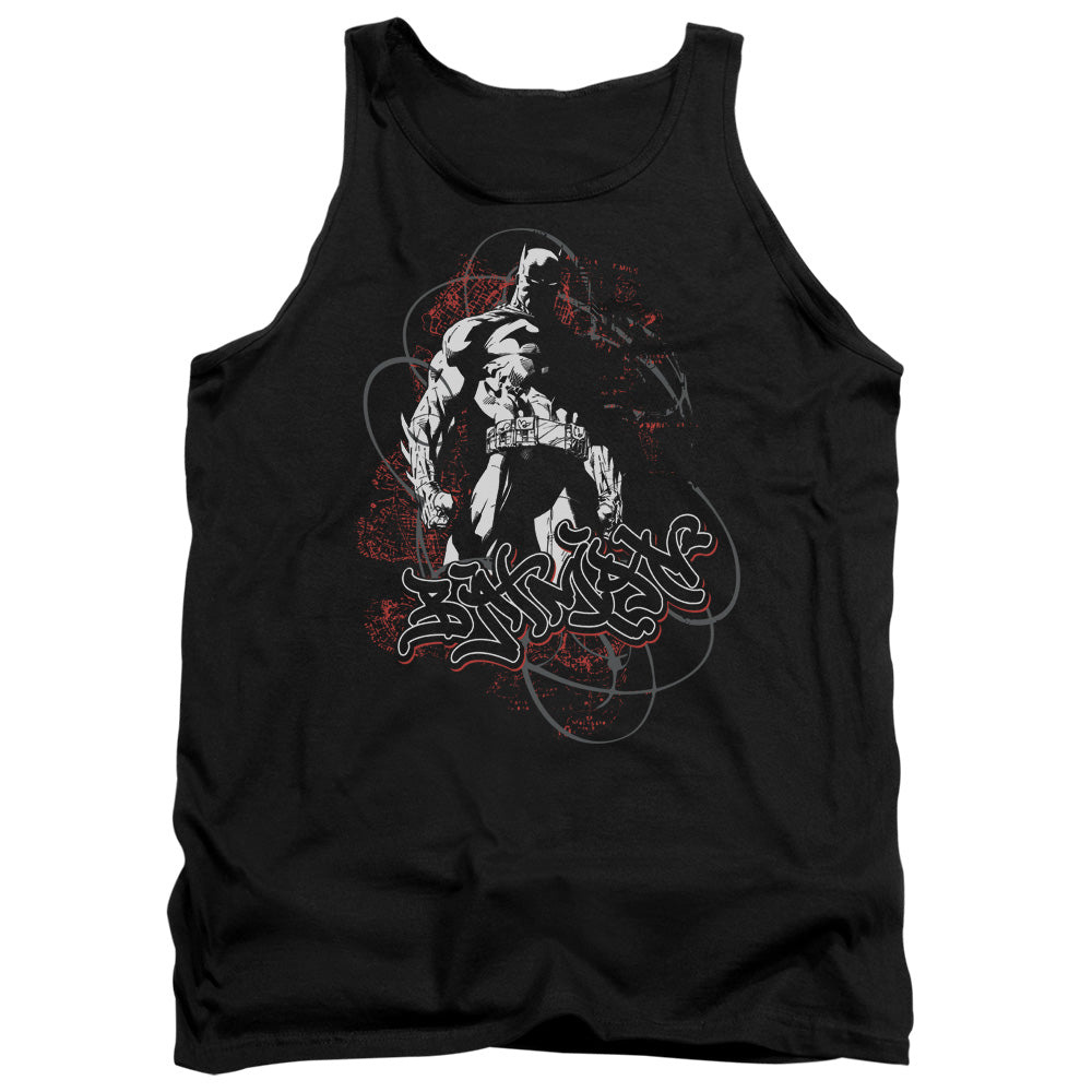 AN OFFCIALLY LICENSED BATMAN URBAN GOTHAM ADULT UNISEX TANK TOP BLACK