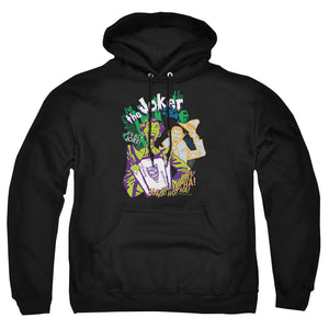 AN OFFCIALLY LICENSED BATMAN ITS ALL A JOKE ADULT UNISEX PULLOVER HOODIE BLACK