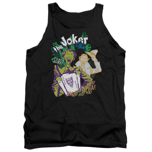 AN OFFCIALLY LICENSED BATMAN ITS ALL A JOKE ADULT UNISEX TANK TOP BLACK