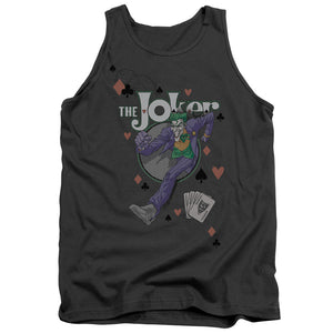 AN OFFCIALLY LICENSED BATMAN ALWAYS A JOKER ADULT UNISEX TANK TOP CHARCOAL