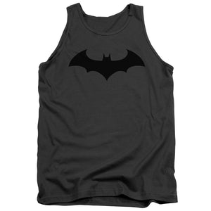 AN OFFCIALLY LICENSED BATMAN HUSH LOGO ADULT UNISEX TANK TOP CHARCOAL