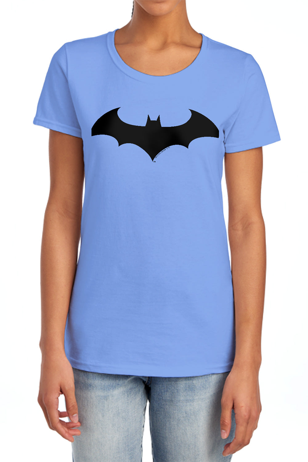 AN OFFCIALLY LICENSED BATMAN HUSH LOGO WOMEN'S REGULAR FIT T-SHIRT CHARCOAL