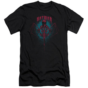 AN OFFCIALLY LICENSED BATMAN CARPE NOCTURN MEN'S PREMIUM SLIM FIT T-SHIRT BLACK