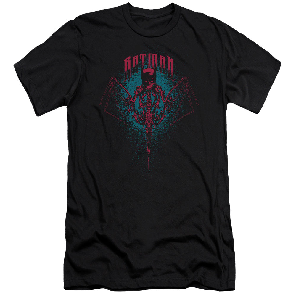 AN OFFCIALLY LICENSED BATMAN CARPE NOCTURN MEN'S PREMIUM SLIM FIT T-SHIRT BLACK