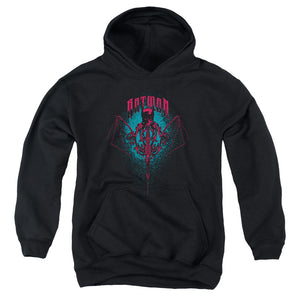 AN OFFCIALLY LICENSED BATMAN CARPE NOCTURN YOUTH HOODIE BLACK