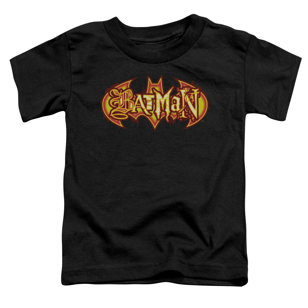 Batman Fiery Shield Licensed Toddler T-Shirt LG
