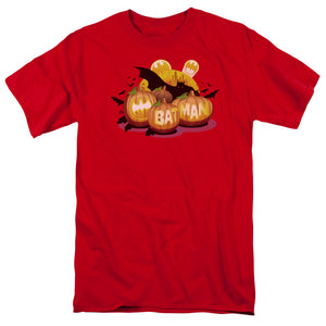 AN OFFCIALLY LICENSED BATMAN BAT O LANTERNS MEN'S REGULAR FIT T-SHIRT RED