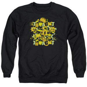 AN OFFCIALLY LICENSED BATMAN HALLOWEEN KNIGHT SOUNDS ADULT UNISEX CREWNECK SWEATSHIRT BLACK
