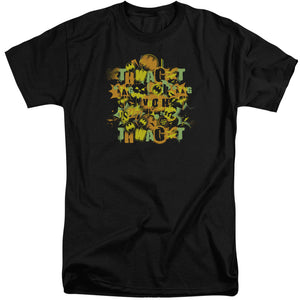 AN OFFCIALLY LICENSED BATMAN HALLOWEEN KNIGHT SOUNDS MEN'S TALL FIT T-SHIRT BLACK