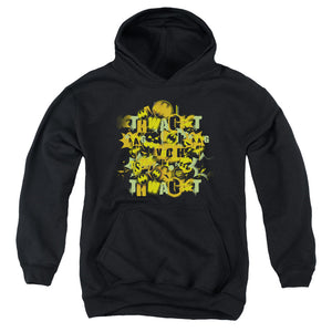 AN OFFCIALLY LICENSED BATMAN HALLOWEEN KNIGHT SOUNDS YOUTH HOODIE BLACK