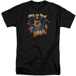 AN OFFCIALLY LICENSED BATMAN PUMPKIN BURST MEN'S TALL FIT T-SHIRT BLACK