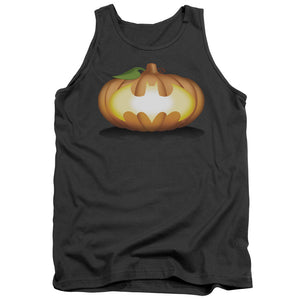 AN OFFCIALLY LICENSED BATMAN BAT PUMPKIN LOGO ADULT UNISEX TANK TOP CHARCOAL