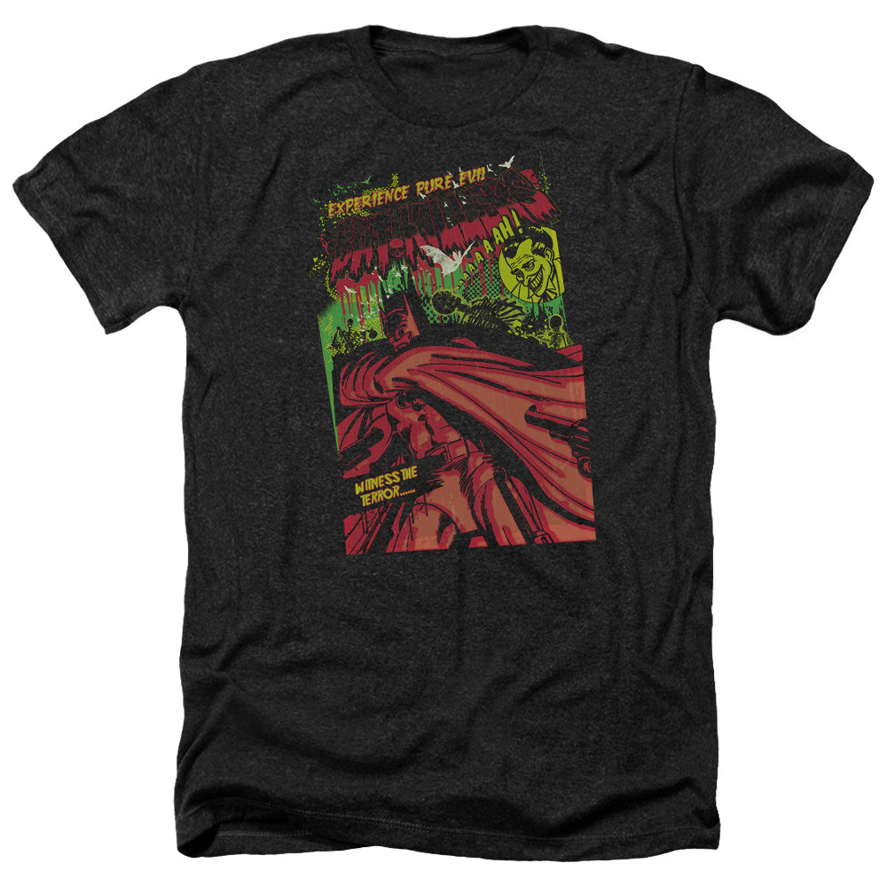 AN OFFCIALLY LICENSED BATMAN BAT KILLERS MEN'S HEATHER T-SHIRT CHARCOAL