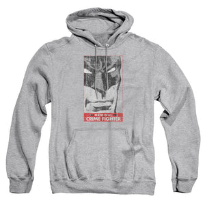AN OFFCIALLY LICENSED BATMAN ORGINAL CRIME FIGHTER ADULT UNISEX PULLOVER HOODIE ATHLETIC HEATHER