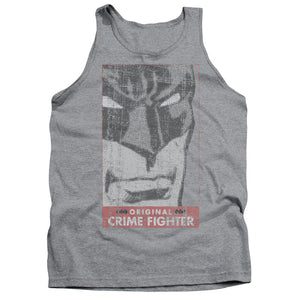 AN OFFCIALLY LICENSED BATMAN ORGINAL CRIME FIGHTER ADULT UNISEX TANK TOP ATHLETIC HEATHER