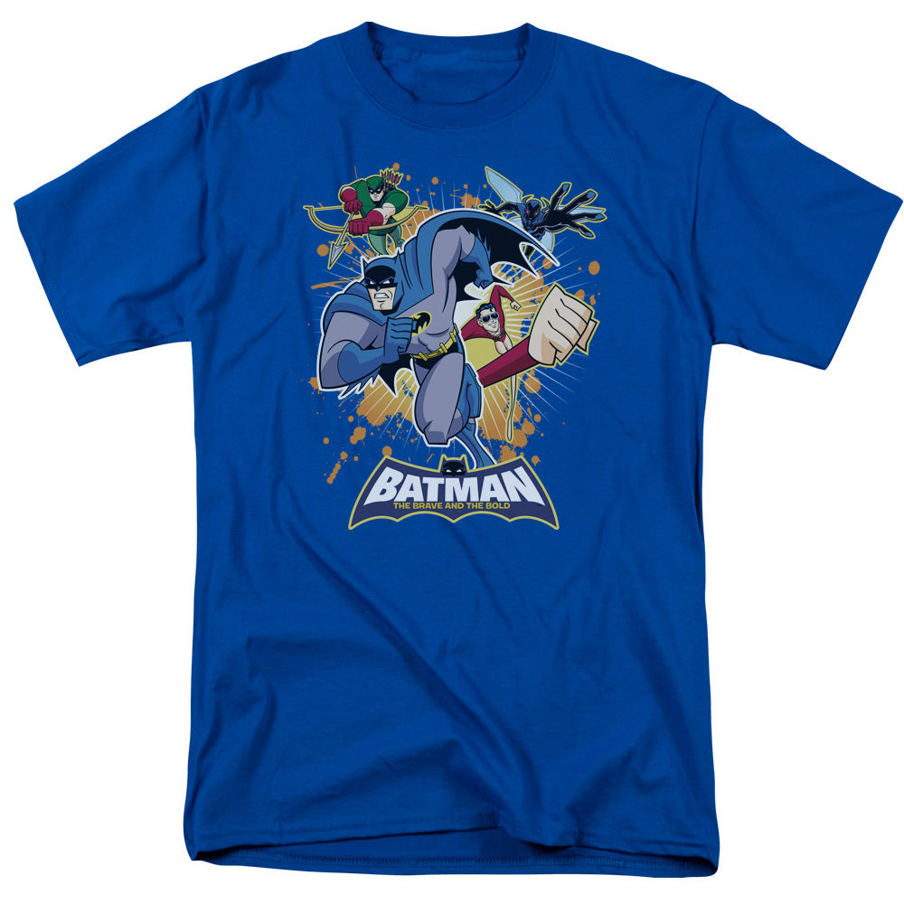 Batman Bb Burst Into Action Licensed Adult Unisex T-Shirt Regular Fit Tee SM-3X