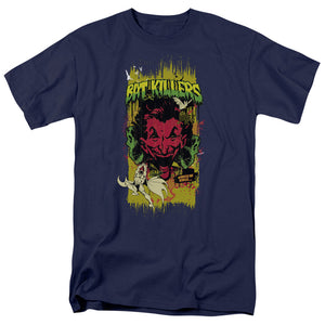 AN OFFCIALLY LICENSED BATMAN BAT KILLERS 2 MEN'S REGULAR FIT T-SHIRT NAVY