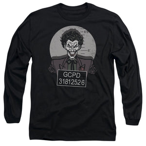 AN OFFCIALLY LICENSED BATMAN BUSTED! MEN'S LONG SLEEVE T-SHIRT BLACK