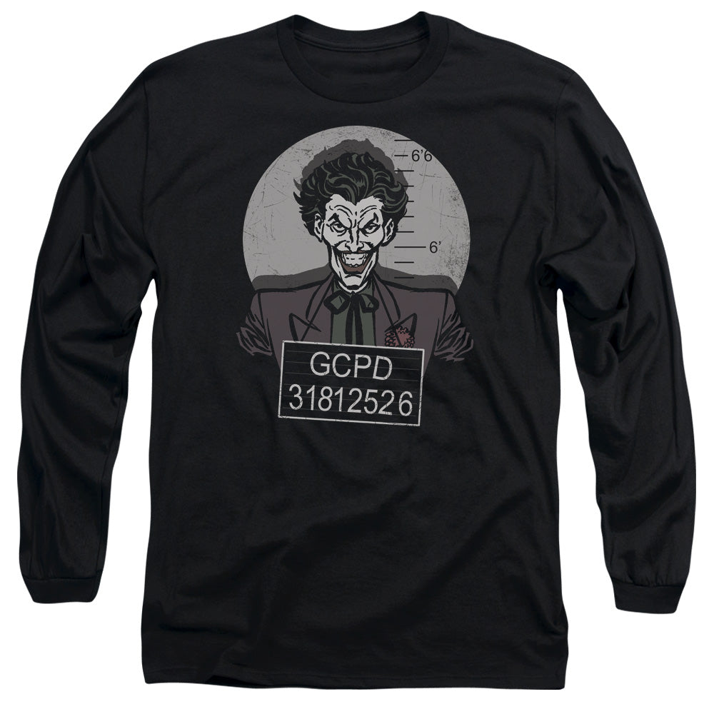 AN OFFCIALLY LICENSED BATMAN BUSTED! MEN'S LONG SLEEVE T-SHIRT BLACK