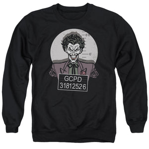 AN OFFCIALLY LICENSED BATMAN BUSTED! ADULT UNISEX CREWNECK SWEATSHIRT BLACK
