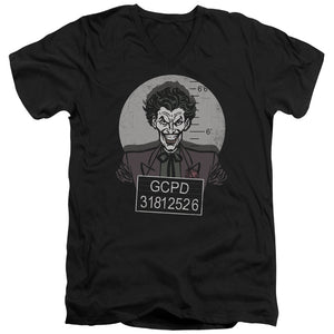 AN OFFCIALLY LICENSED BATMAN BUSTED! MEN'S V-NECK T-SHIRT BLACK