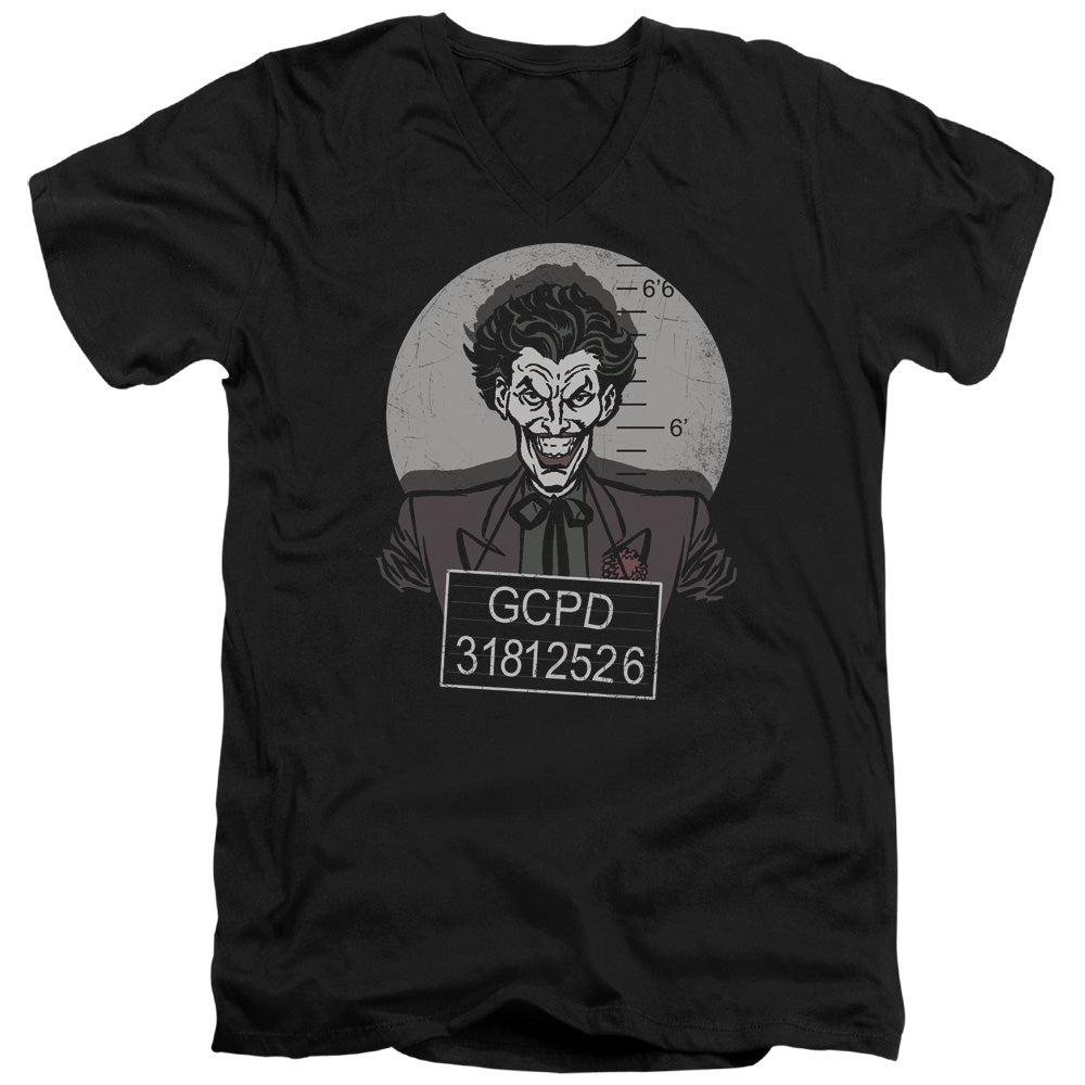 AN OFFCIALLY LICENSED BATMAN BUSTED! MEN'S V-NECK T-SHIRT BLACK