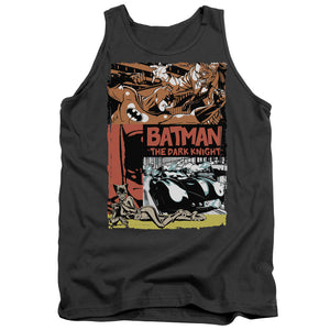AN OFFCIALLY LICENSED BATMAN OLD MOVIE POSTER ADULT UNISEX TANK TOP CHARCOAL