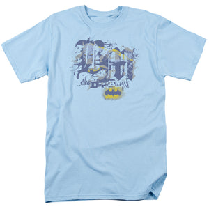 AN OFFCIALLY LICENSED BATMAN HE SEES ALL MEN'S REGULAR FIT T-SHIRT LIGHT BLUE
