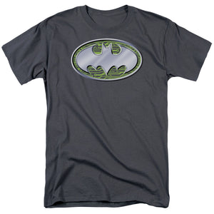 AN OFFCIALLY LICENSED BATMAN CIRCUITS LOGO MEN'S REGULAR FIT T-SHIRT CHARCOAL