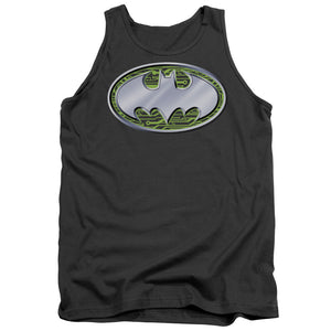 AN OFFCIALLY LICENSED BATMAN CIRCUITS LOGO ADULT UNISEX TANK TOP CHARCOAL