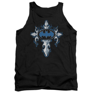 AN OFFCIALLY LICENSED BATMAN GOTHIC STEEL LOGO ADULT UNISEX TANK TOP BLACK