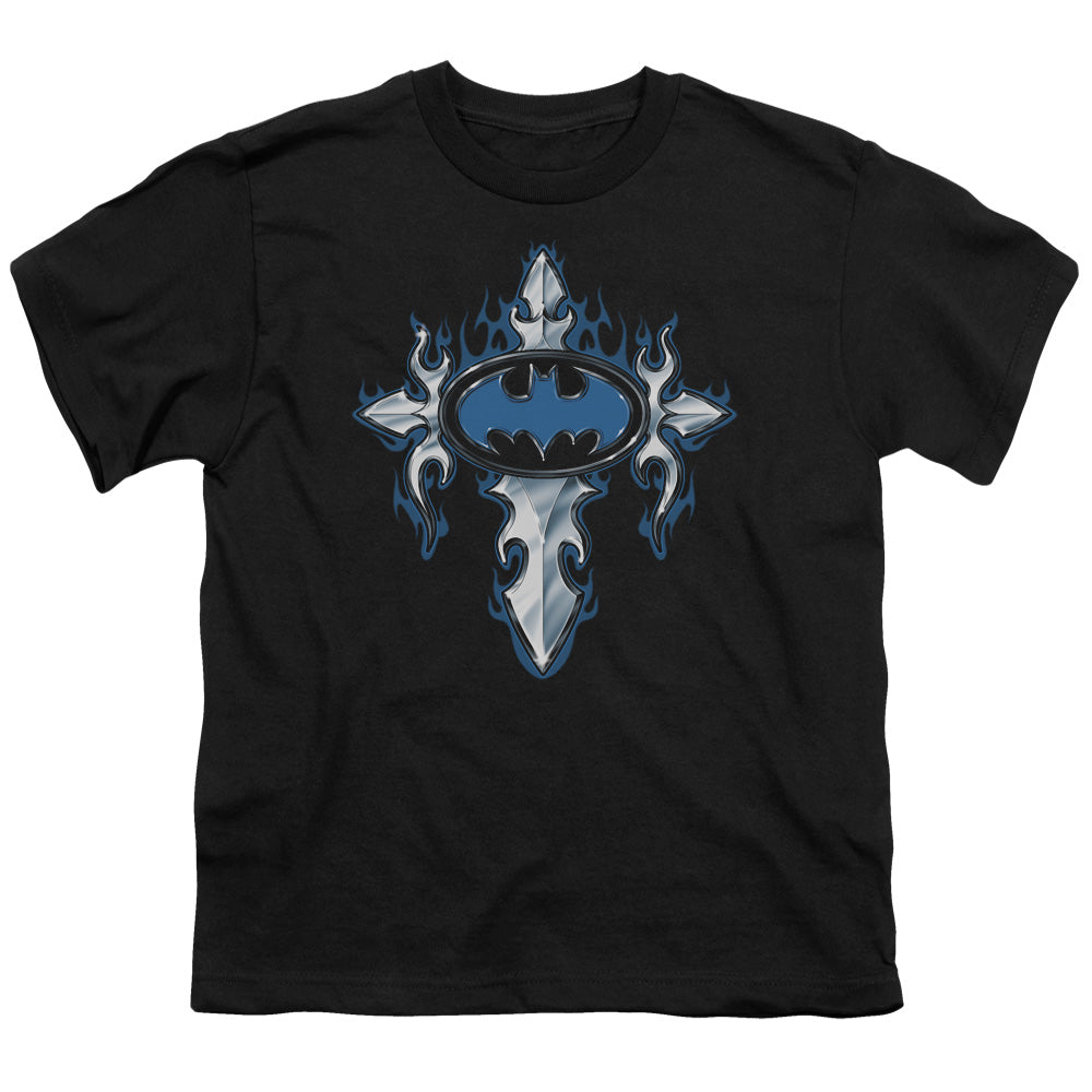 Batman Gothic Steel Logo Licensed Kid's T-Shirt (Ages 4-7) SM-XL