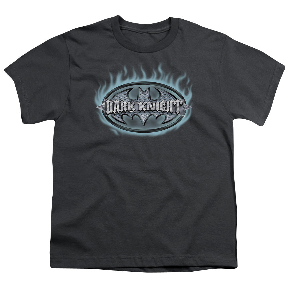 Batman Dark Knight Steel Shield Licensed Kid's T-Shirt (Ages 4-7) SM-XL