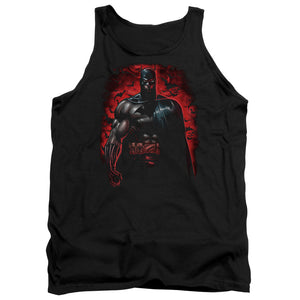 AN OFFCIALLY LICENSED BATMAN RED KNIGHT ADULT UNISEX TANK TOP BLACK